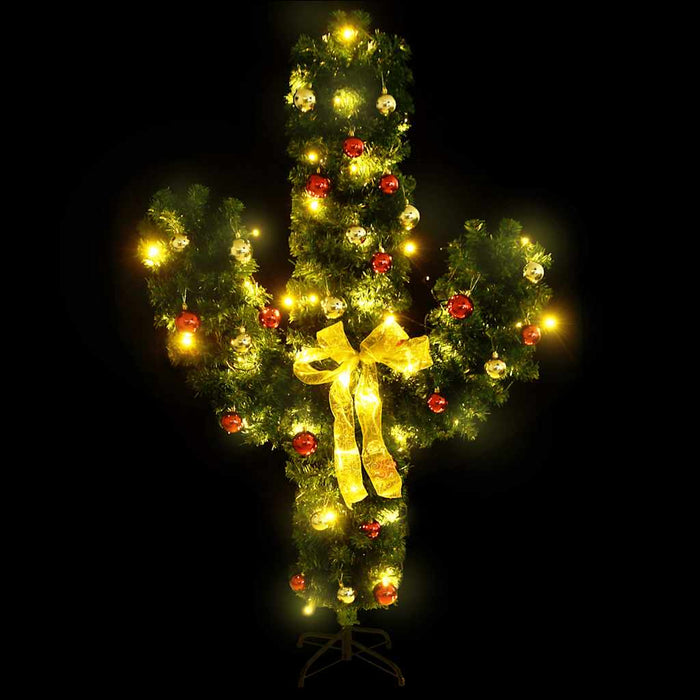 Cactus de Crăciun cu suport și LED, verde, 210 cm, PVC - WALTI WALTI