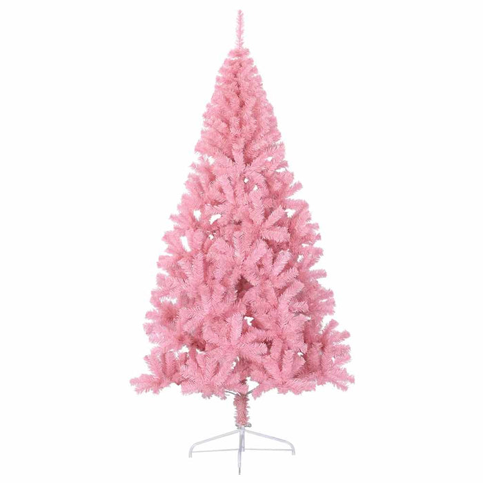 Jumătate brad de Crăciun artificial cu suport, roz, 210 cm, PVC - WALTI WALTI