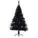 Jumătate brad de Crăciun artificial cu suport, negru 120 cm PVC - WALTI WALTI