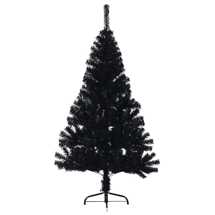 Jumătate de brad de Crăciun cu suport, negru, 150 cm, PVC - WALTI WALTI