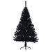 Jumătate de brad de Crăciun cu suport, negru, 150 cm, PVC - WALTI WALTI