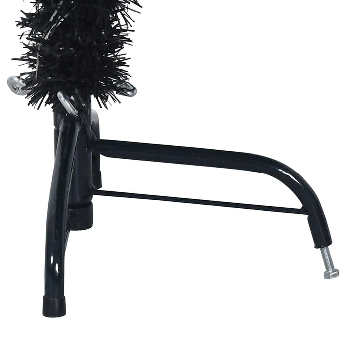 Jumătate de brad de Crăciun cu suport, negru, 150 cm, PVC - WALTI WALTI