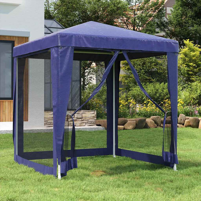 Cort de petrecere cu 4 pereți din plasă, albastru, 2x2 m, HDPE - WALTI WALTI