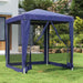 Cort de petrecere cu 4 pereți din plasă, albastru, 2x2 m, HDPE - WALTI WALTI