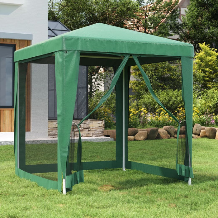 Cort de petrecere cu 4 pereți din plasă, verde, 2x2 m, HDPE - WALTI WALTI