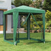 Cort de petrecere cu 4 pereți din plasă, verde, 2x2 m, HDPE - WALTI WALTI