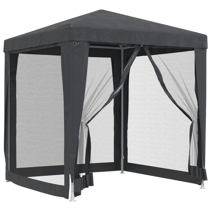 Cort de petrecere cu 4 pereți din plasă, antracit, 2x2 m, HDPE - WALTI WALTI