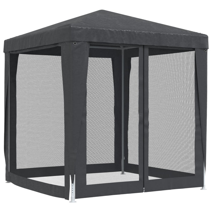 Cort de petrecere cu 4 pereți din plasă, antracit, 2x2 m, HDPE - WALTI WALTI