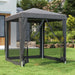 Cort de petrecere cu 4 pereți din plasă, antracit, 2x2 m, HDPE - WALTI WALTI