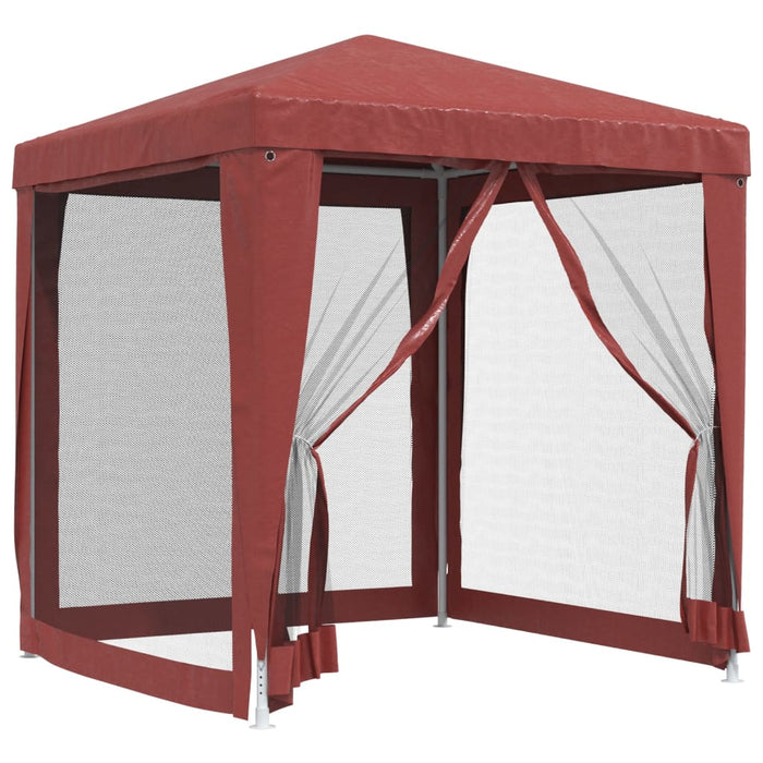 Cort de petrecere cu 4 pereți din plasă, roșu, 2x2 m, HDPE - WALTI WALTI