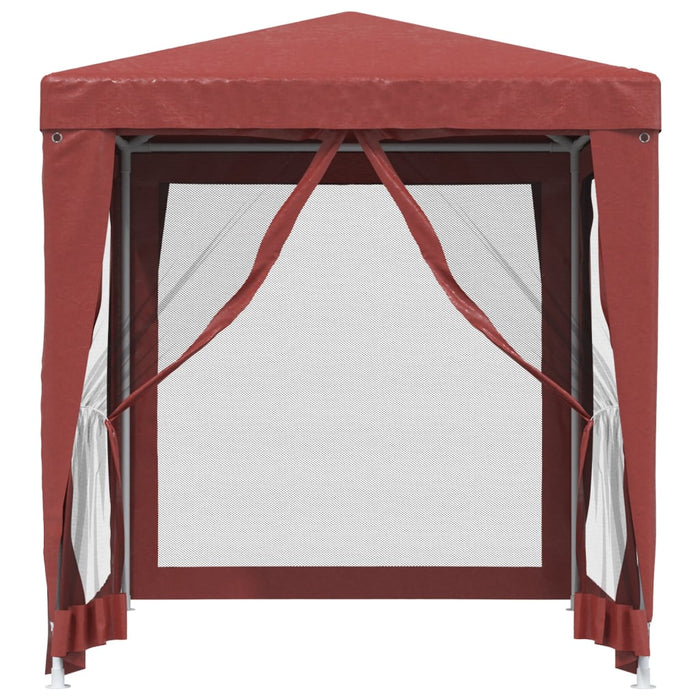 Cort de petrecere cu 4 pereți din plasă, roșu, 2x2 m, HDPE - WALTI WALTI