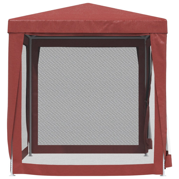 Cort de petrecere cu 4 pereți din plasă, roșu, 2x2 m, HDPE - WALTI WALTI