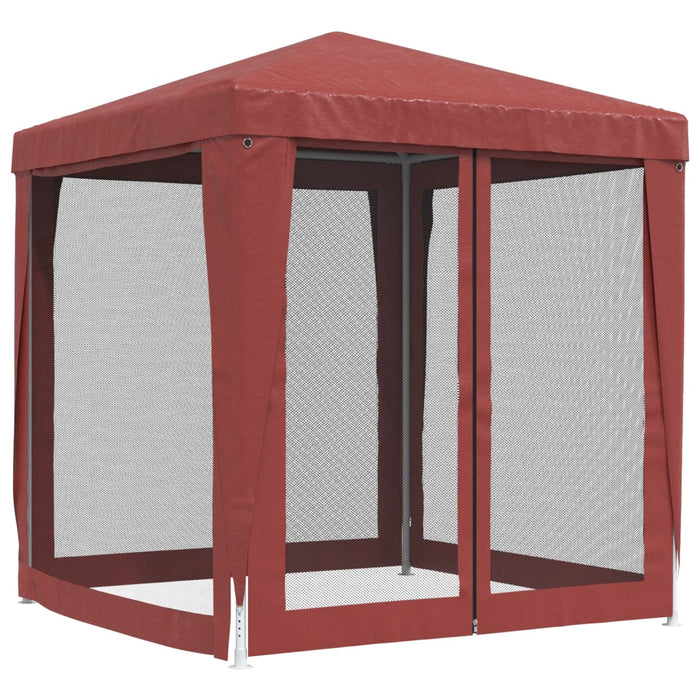 Cort de petrecere cu 4 pereți din plasă, roșu, 2x2 m, HDPE - WALTI WALTI