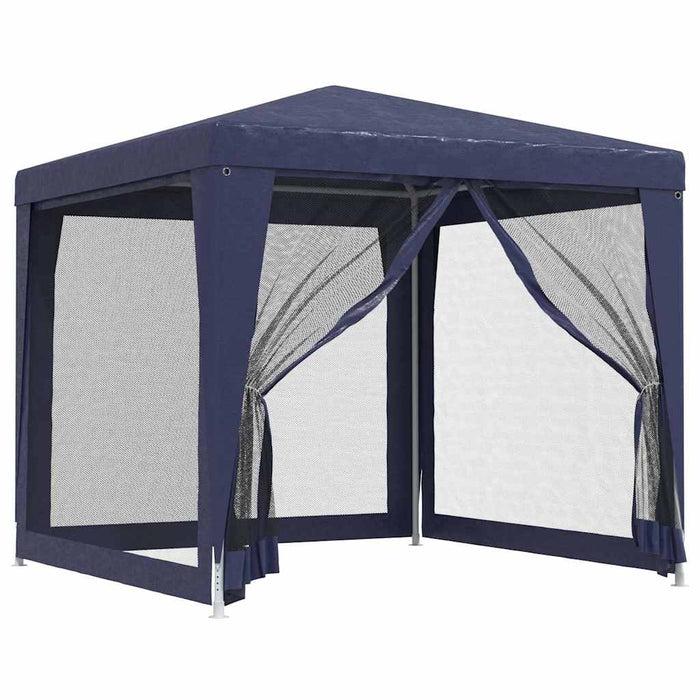 Cort de petrecere, 4 pereți de plasă, albastru, 2,5x2,5 m, HDPE - WALTI WALTI