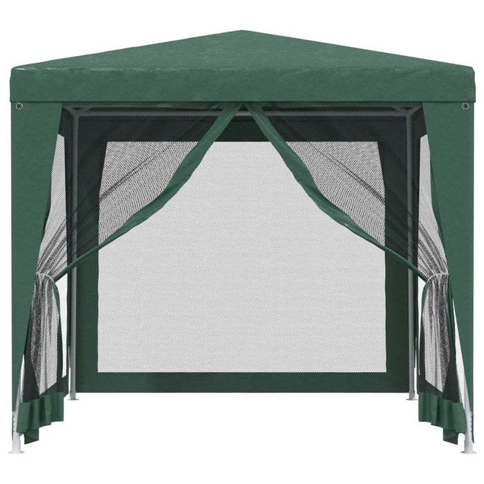 Cort de petrecere cu 4 pereți din plasă, verde, 2,5x2,5 m, HDPE - WALTI WALTI