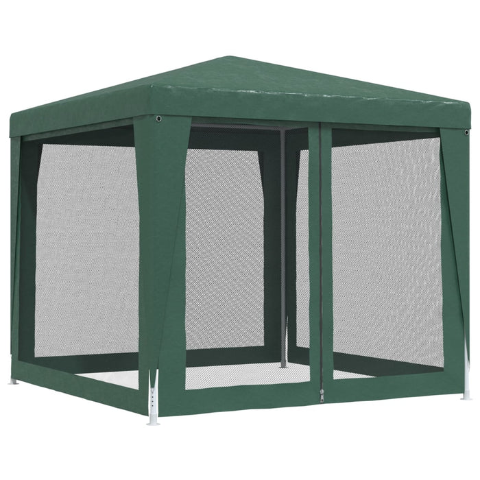 Cort de petrecere cu 4 pereți din plasă, verde, 2,5x2,5 m, HDPE - WALTI WALTI