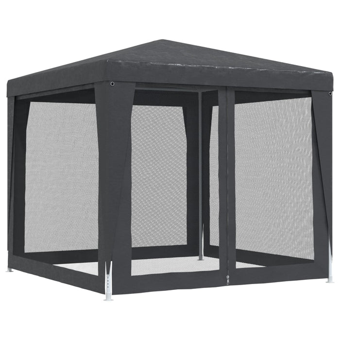 Cort de petrecere 4 pereți din plasă antracit 2,5x2,5 m HDPE - WALTI WALTI