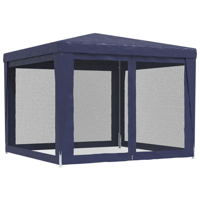 Cort de petrecere cu 4 pereți din plasă, albastru, 3x3 m, HDPE - WALTI WALTI