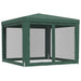 Cort de petrecere cu 4 pereți din plasă, verde, 3x3 m, HDPE - WALTI WALTI