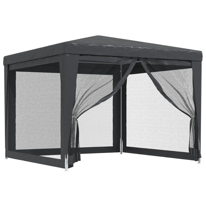 Cort de petrecere cu 4 pereți din plasă, antracit, 3x3 m, HDPE - WALTI WALTI