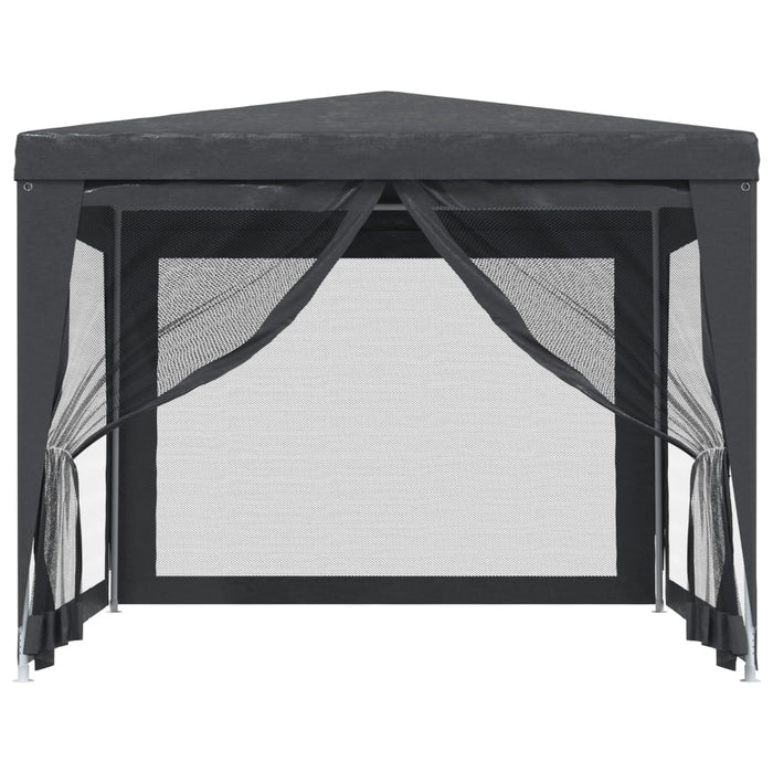 Cort de petrecere cu 4 pereți din plasă, antracit, 3x3 m, HDPE - WALTI WALTI