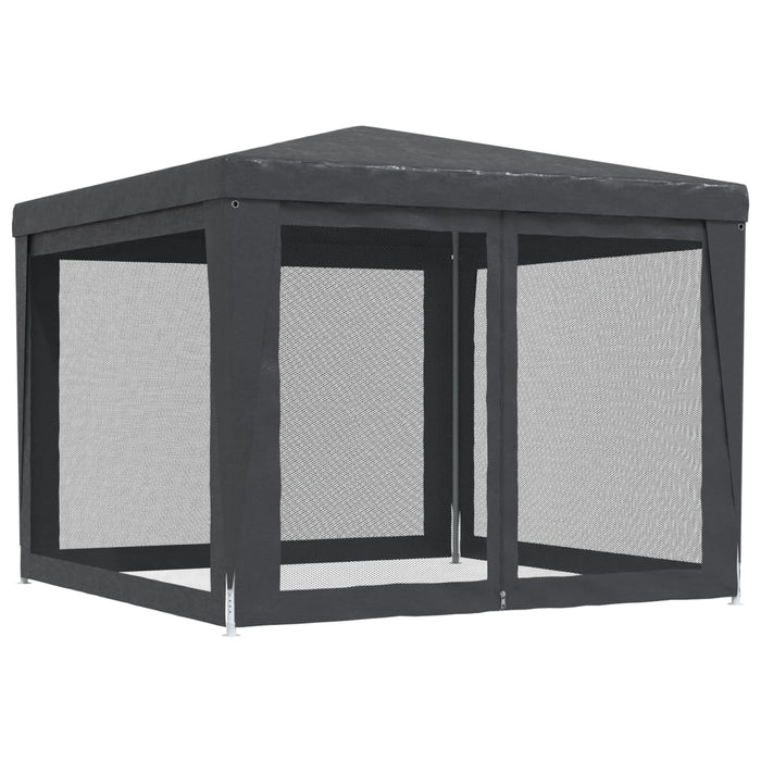 Cort de petrecere cu 4 pereți din plasă, antracit, 3x3 m, HDPE - WALTI WALTI