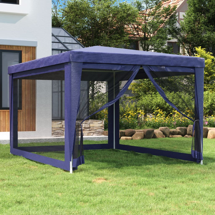 Cort de petrecere cu 4 pereți din plasă, albastru, 3x4 m, HDPE - WALTI WALTI