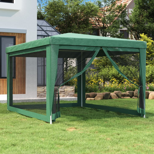 Cort de petrecere cu 4 pereți din plasă, verde, 3x4 m, HDPE - WALTI WALTI
