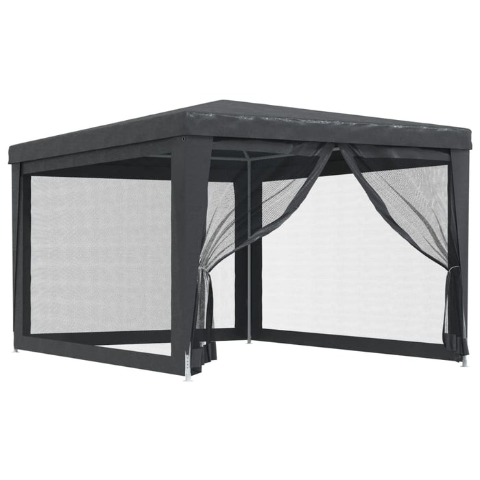 Cort de petrecere cu 4 pereți din plasă, antracit, 3x4 m, HDPE - WALTI WALTI