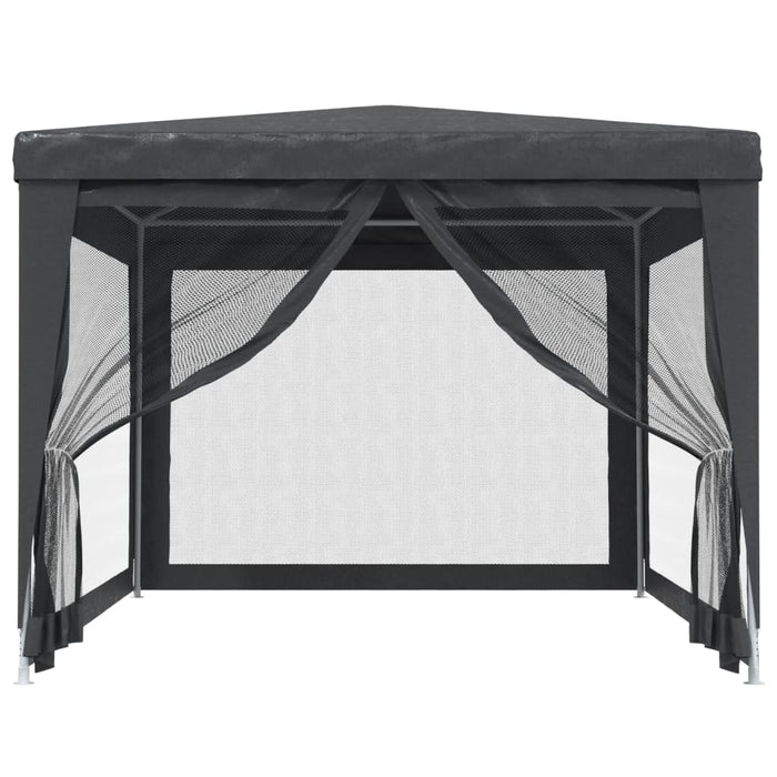 Cort de petrecere cu 4 pereți din plasă, antracit, 3x4 m, HDPE - WALTI WALTI