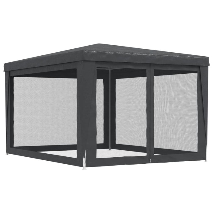 Cort de petrecere cu 4 pereți din plasă, antracit, 3x4 m, HDPE - WALTI WALTI