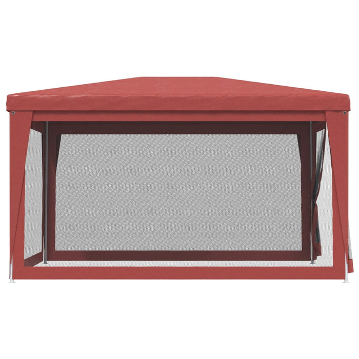 Cort de petrecere cu 4 pereți din plasă, roșu, 3x4 m, HDPE - WALTI WALTI