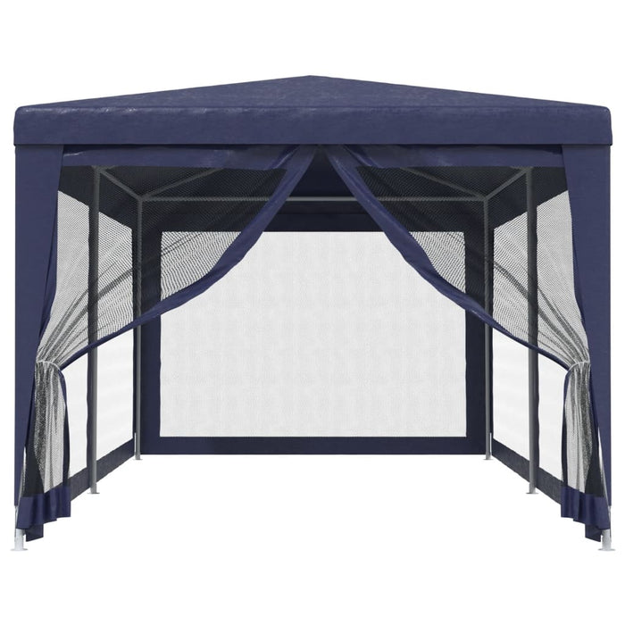 Cort de petrecere cu 6 pereți din plasă, albastru, 3x6 m, HDPE - WALTI WALTI