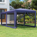 Cort de petrecere cu 6 pereți din plasă, albastru, 3x6 m, HDPE - WALTI WALTI