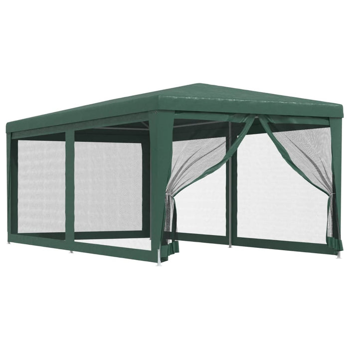 Cort de petrecere cu 6 pereți din plasă, verde, 3x6 m, HDPE WALTI