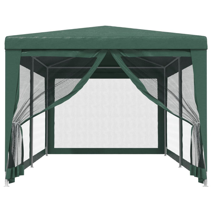 Cort de petrecere cu 6 pereți din plasă, verde, 3x6 m, HDPE WALTI