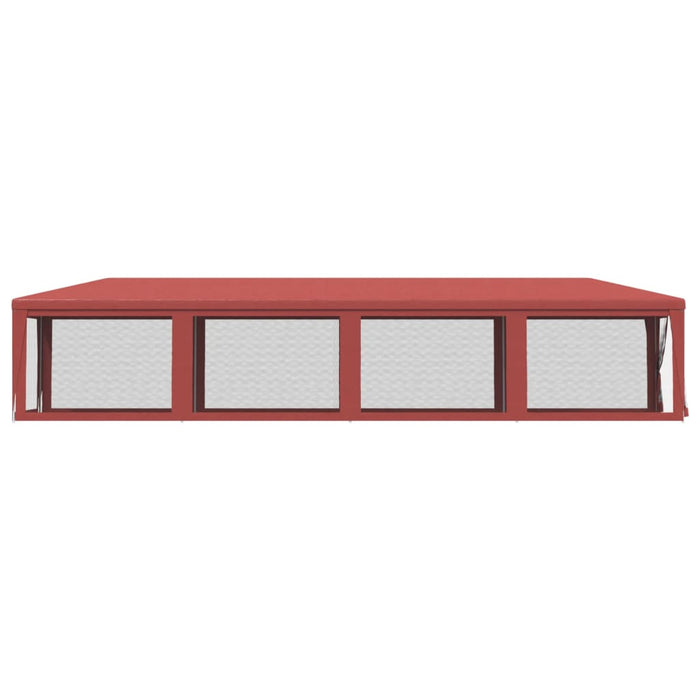 Cort de petrecere cu 10 pereți din plasă, roșu, 3x12 m, HDPE - WALTI WALTI