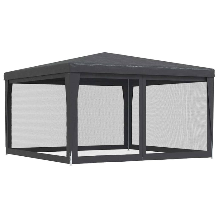 Cort de petrecere cu 4 pereți din plasă, antracit, 4x4 m, HDPE WALTI