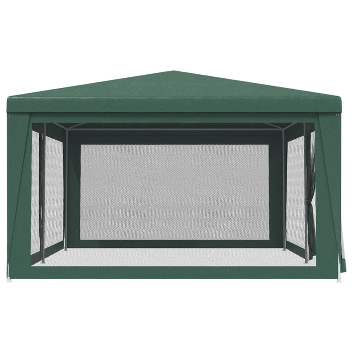 Cort de petrecere cu 6 pereți din plasă, verde, 6x4 m, HDPE WALTI