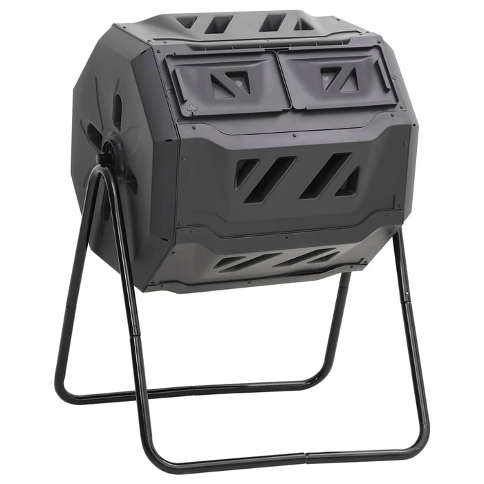 Recipient de compost de grădină, negru, 73x64x95 cm, 160 L - WALTI WALTI