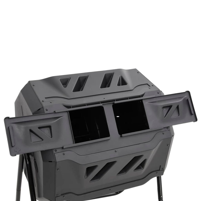 Recipient de compost de grădină, negru, 73x64x95 cm, 160 L - WALTI WALTI