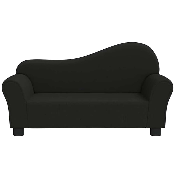 Canapea pentru copii, negru, material textil WALTI