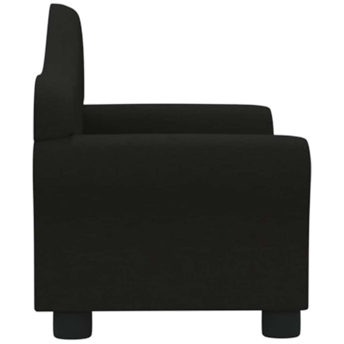Canapea pentru copii, negru, material textil WALTI