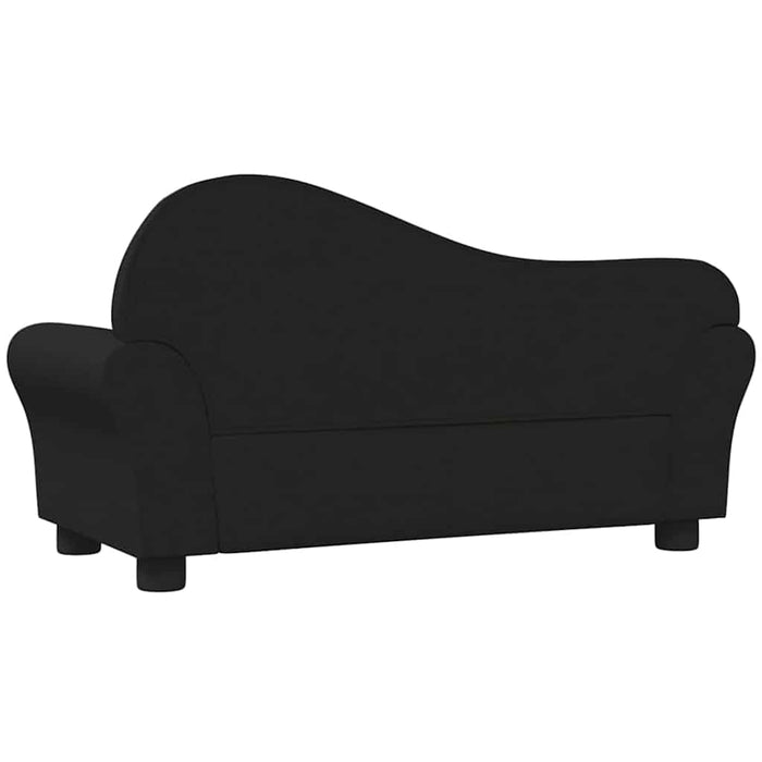 Canapea pentru copii, negru, material textil WALTI