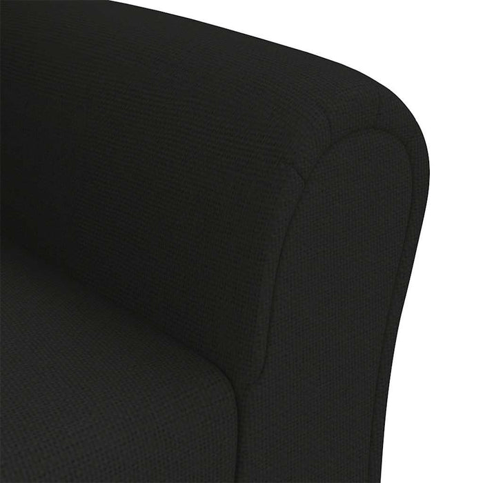 Canapea pentru copii, negru, material textil WALTI