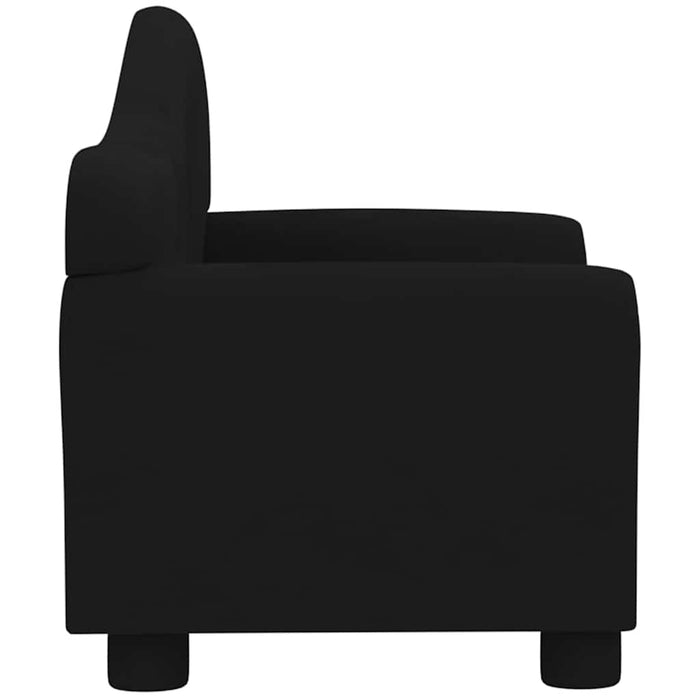 Canapea pentru copii, negru, catifea WALTI