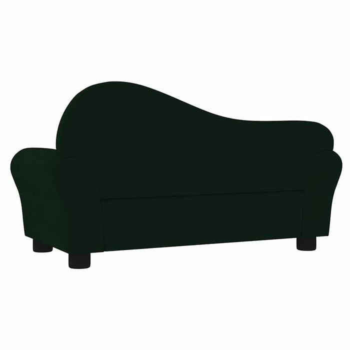 Canapea pentru copii, verde închis, catifea WALTI
