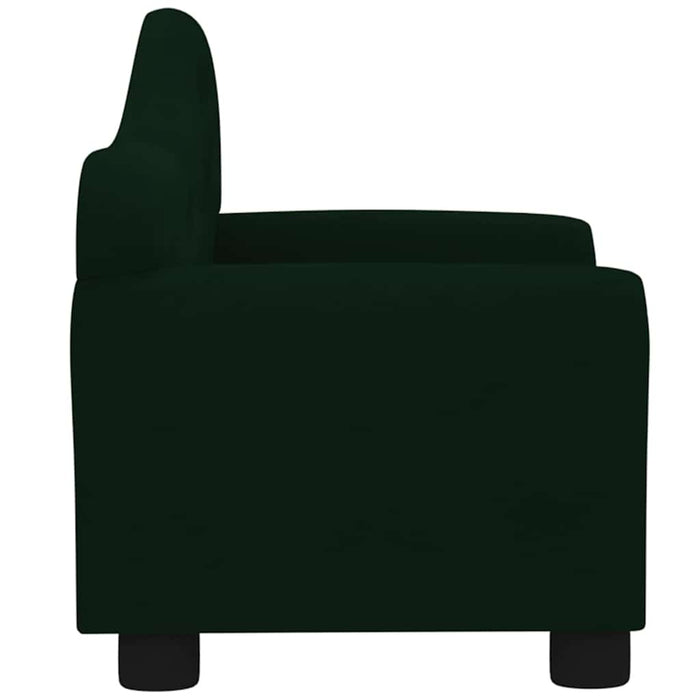 Canapea pentru copii, verde închis, catifea WALTI