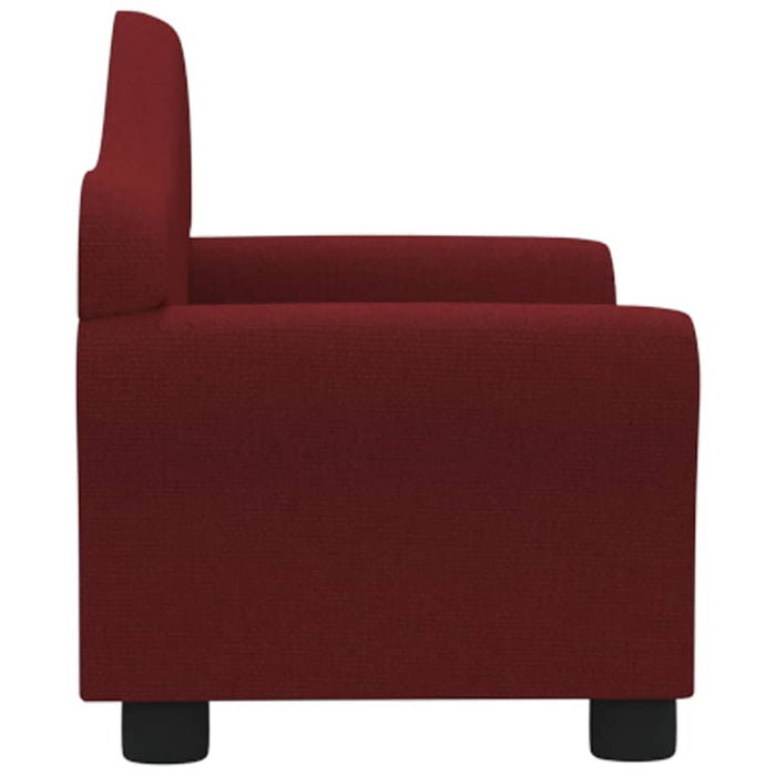 Canapea pentru copii, roșu vin, material textil WALTI