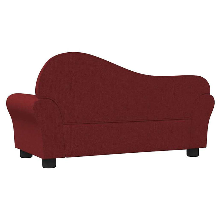 Canapea pentru copii, roșu vin, material textil WALTI